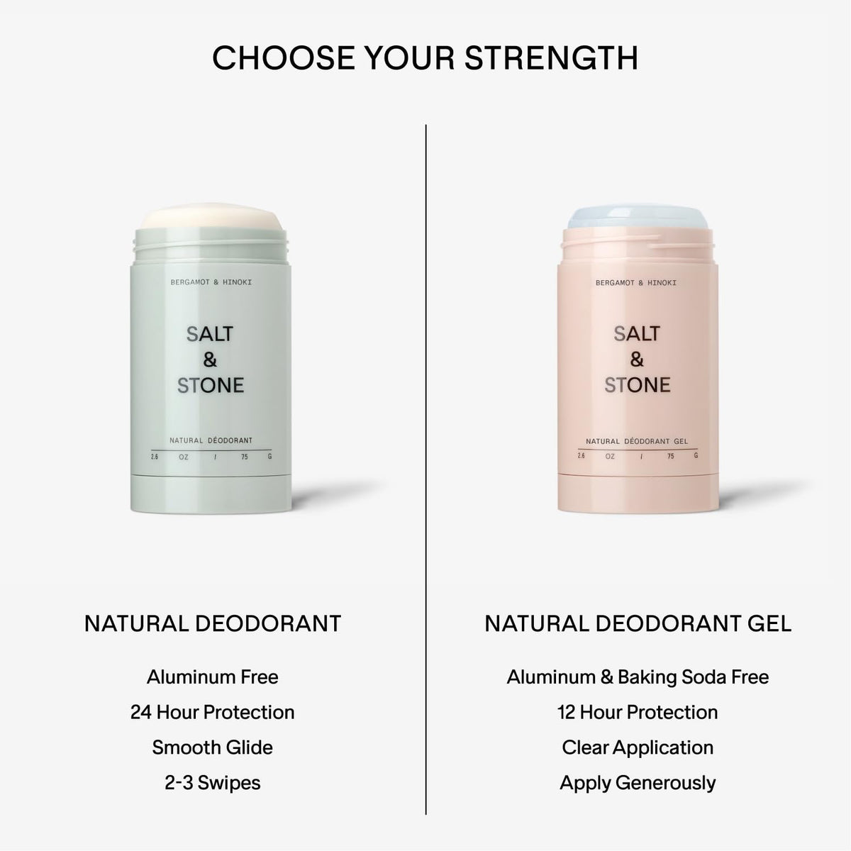 SALT & STONE Natural Aluminum-Free Deodorant with Bergamot & Hinoki - For Men & Women-UPStoxs