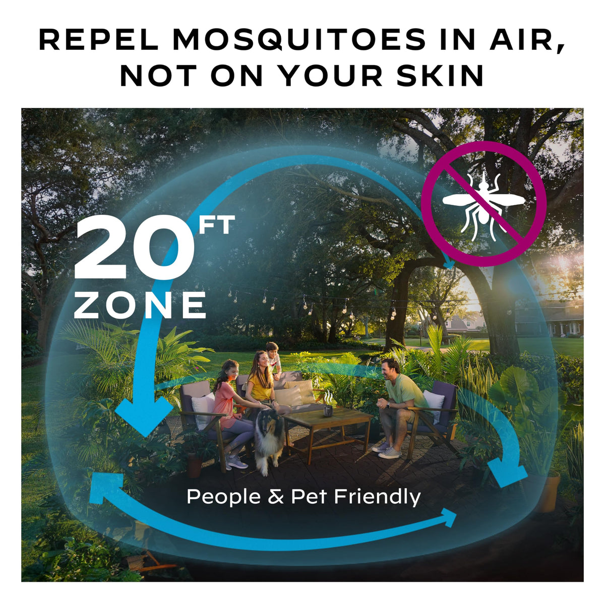 Thermacell Patio Shield Mosquito Repellent E-Series Rechargeable Repeller Bundle, 20’ Mosquito Protection Zone, Includes 40-Hour Repellent Refill, No Spray, Flame or Scent, Bug Spray Alternative-UPStoxs